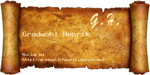 Gradwohl Henrik névjegykártya